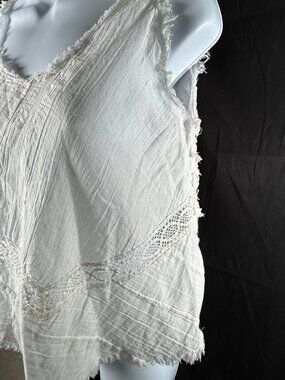 AMADO White Sleeveless Cotton Shirt NWT